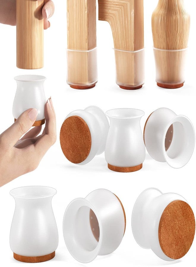 CLICKSWIFT واقيات أرجل الكراسي من كليك سويفت، أغطية أرجل الكراسي، واقيات أثاث لمنع الخدوش، وتقليل الضوضاء، ومنع الانزلاق | أغطية أرجل أثاث للكراسي والطاولات، لون شفاف، 4 قطع - Image 1